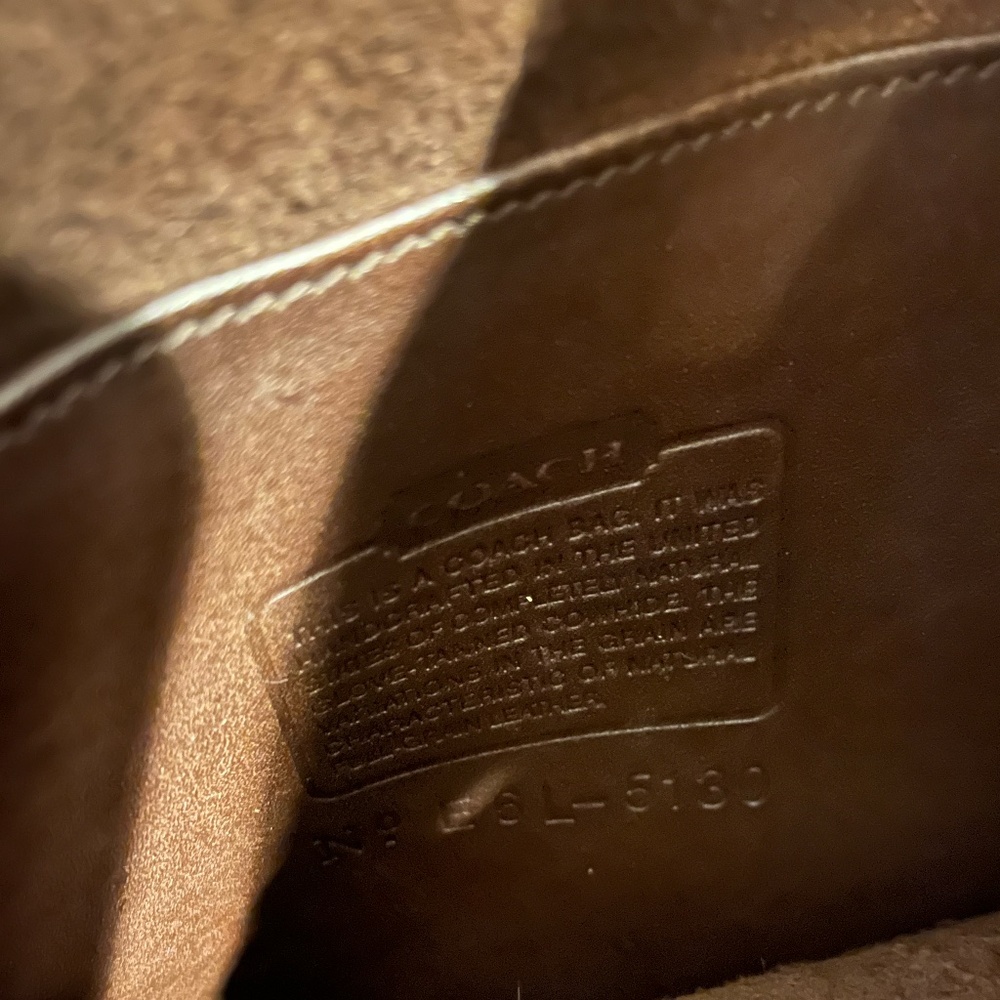 Coach 5130 Brown Leather Shoulder Bag with Hang Tag - Picture 4 of 10
